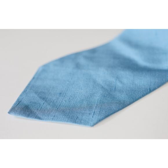 Vtg Dunhill Italy Silk Blue Necktie Old Money Wedding Preppy Business Corporate - Picture 9 of 15